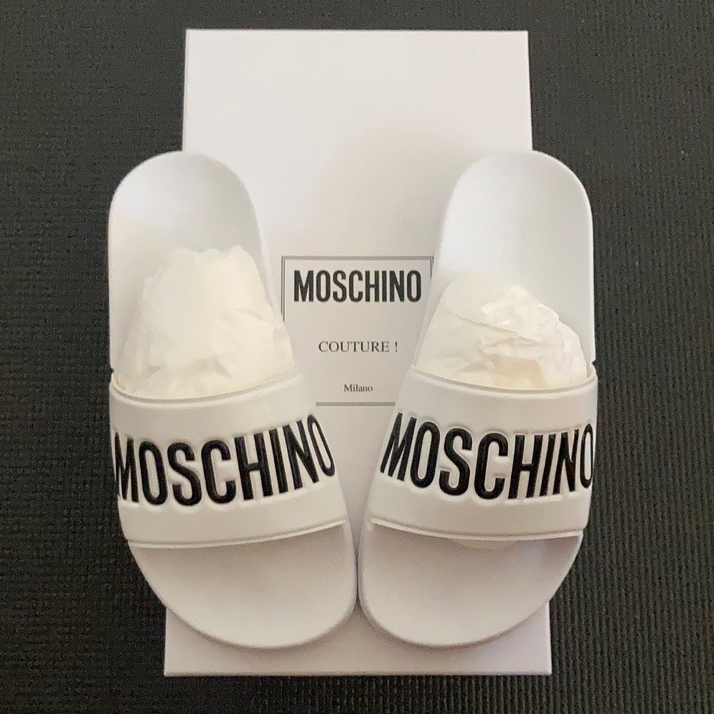Brand new Moschino slides